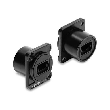 D-Type Module MPO female to female black