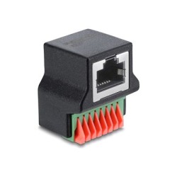 RJ45 jack to Terminal Block with push bu