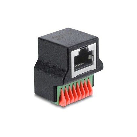 RJ45 jack to Terminal Block with push bu
