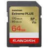 SanDisk SDXC karta 64GB Extreme PLUS (R170/W80 MB/s Class 10, UHS-I U3 V30)