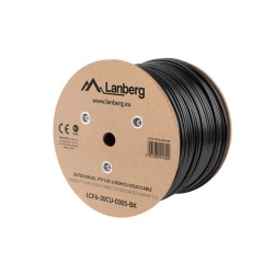 Lanberg LAN CABLE CAT.6 FTP 305M SOLID OUTDOOR GEL-FILLED CU BLACK FLUKE PASSED