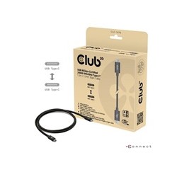 Club3D Kabel USB4 v2 Typ-C, 80Gbps, Certifikovaný kabel, 4K540Hz, 8K240Hz, 16K60Hz, PD 240W, 1,2m