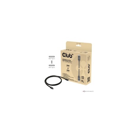Club3D Kabel USB4 v2 Typ-C, 80Gbps, Certifikovaný kabel, 4K540Hz, 8K240Hz, 16K60Hz, PD 240W, 1,2m