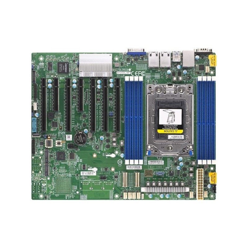 SUPERMICRO MB 1xSP3 (Epyc 7002 SoC), 8x DDR4, 2x (8x SATA nebo 2x NVMe), 2x M.2, PCIe 4.0 (5 x16, 2 x8), 2x 10Gb,… MBDH12SSLNTB