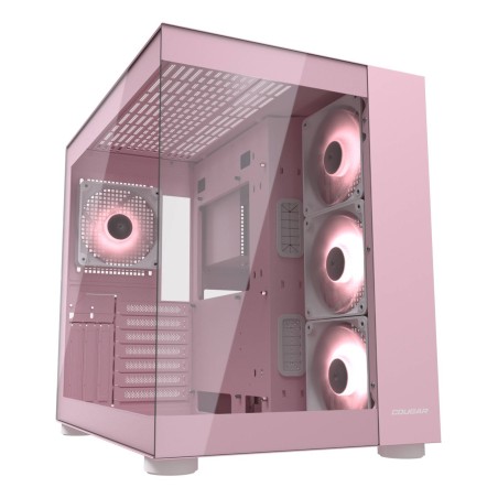 COUGAR PC skříň FV150 RGB Pink Mid tower Dual-Chamber ATX glass, 4x 120mm ARGB fans