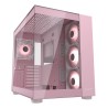 COUGAR PC skříň FV150 RGB Pink Mid tower Dual-Chamber ATX glass, 4x 120mm ARGB fans