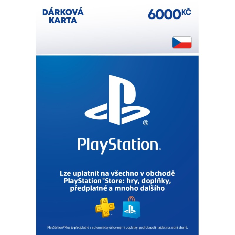 CZ - PlayStation Store el. peněženka - 6000 Kč – herní kredit pro PlayStation (elektronická licence)