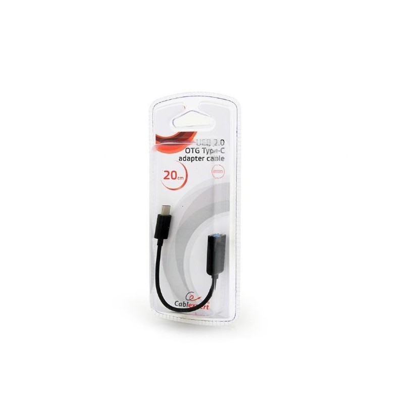 Gembird adaptér OTG USB 2.0 (F) / USB-C (M), kábel 0,2m), blister