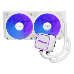 ASROCK Vodní chladič Pro White 240 ARGB, 2x120mm, LGA1851, AM5, bílá