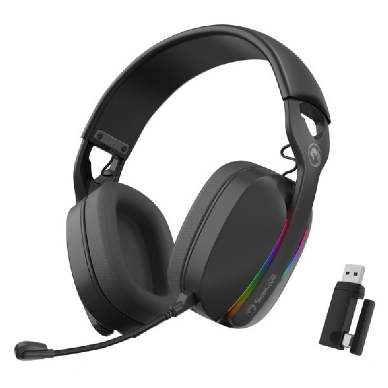Marvo Pulz 70W herní sluchátka, černá, Tri-mode, DOPRODEJ