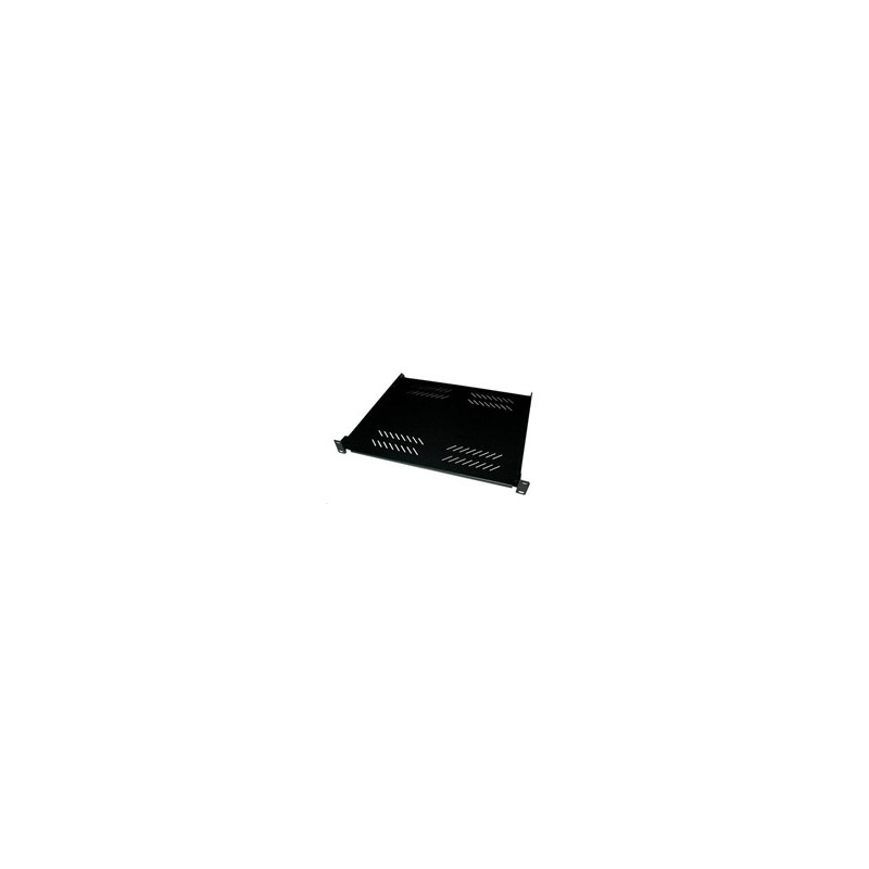 XtendLan 19" police s perforací 1U/280mm, nosnost 25kg, černá