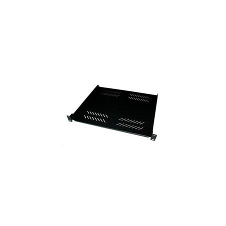 XtendLan 19" police s perforací 1U/280mm, nosnost 25kg, černá