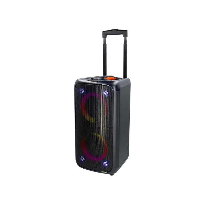 NEDIS párty reproduktor/ výkon 240 W/ Bluetooth/ doba přehrávání na baterie 5 hod/ držadlo/ párty osvětlení/ ekvalizér