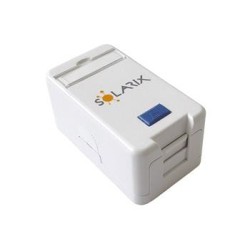 Solarix - zásuvka modulární Solarix pro 1 keystone na omítku, bílá