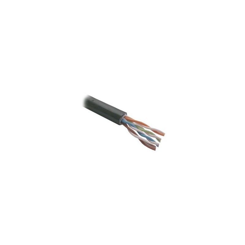 UTP kabel PlanetElite, Cat5E, drát, dvojitý venkovní PE+PVC, Dca, černý, 305m, cívka