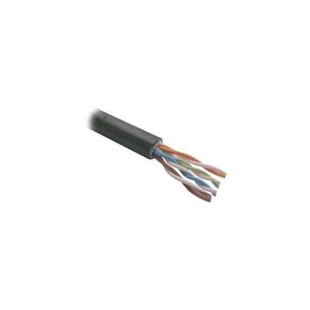 UTP kabel PlanetElite, Cat5E, drát, dvojitý venkovní PE+PVC, Dca, černý, 305m, cívka