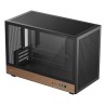 DEEPCOOL Case CH260 WOOD, mATX, Průhledná bočnice, černo-dřevěná