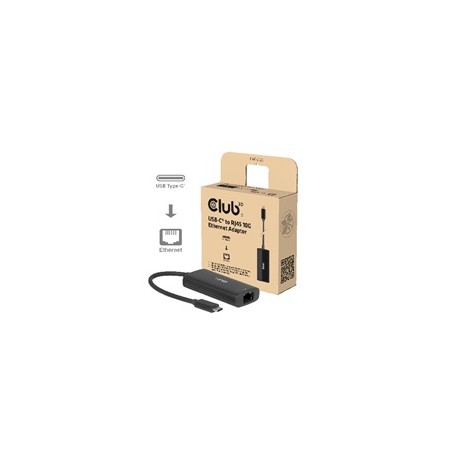 Club3D Adaptér USB-C na RJ45, 10Gb, M/F, 12cm