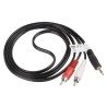 LANBERG Minijack 3,5mm (M) 3 PIN na 2x RCA (CINCH) (M) kabel 1,5m