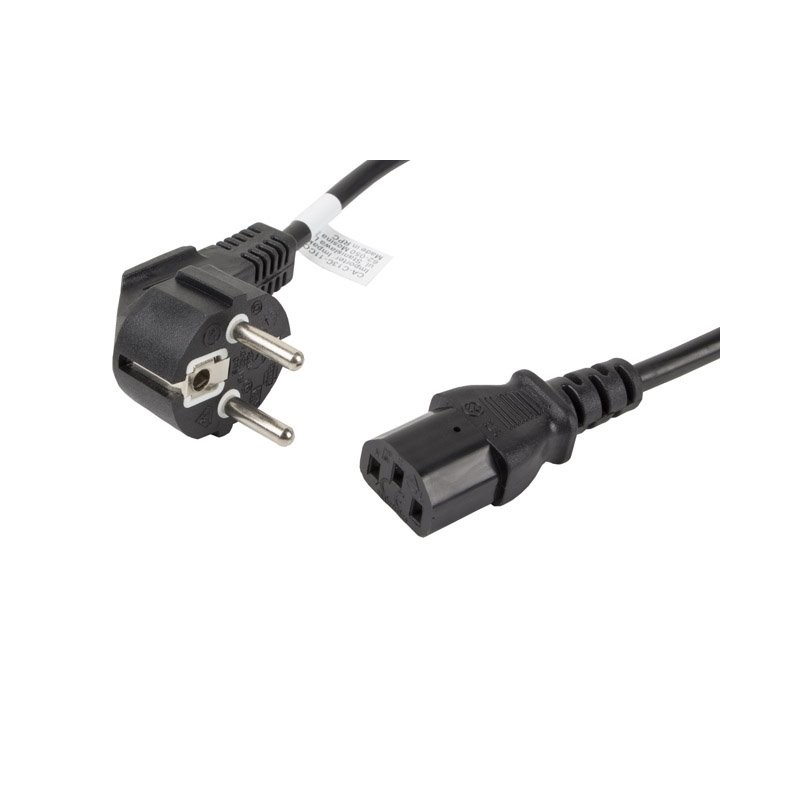 LANBERG CEE 7/7 na IEC 320 C13 POWER CORD 1.8M VDE černý