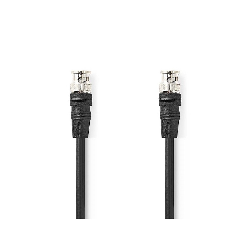 Nedis CVGL01000BK20 - Video kabel BNC | BNC Zástrčka - BNC Zástrčka | 2 m | Černá