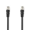 Nedis CVGL01000BK20 - Video kabel BNC | BNC Zástrčka - BNC Zástrčka | 2 m | Černá