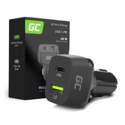 Green Cell Nabíječka do auta USB-C 48W (Power Delivery 30W, QC 3.0)