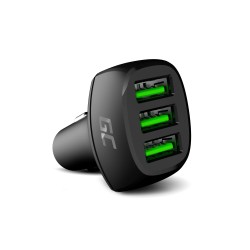 Green Cell PowerRide 54W 3xUSB 18W nabíječka do auta s technologií rychlého nabíjení Ultra Charge
