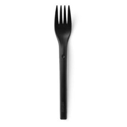 REFORK - Vidlička z přírodního materiálu, black, 25ks
