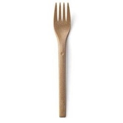 REFORK - Vidlička z přírodního materiálu, natural, 25ks