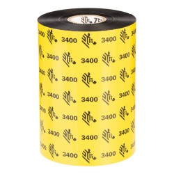 Wax/Resin Ribbon, 110mmx450m, 3400 High Performance, 25mm core, 6/box 03400BK11045