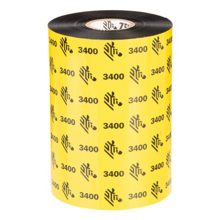 Wax/Resin Ribbon, 110mmx450m, 3400 High Performance, 25mm core, 6/box 03400BK11045