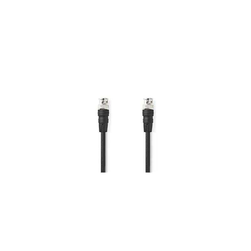 Nedis CVGL01000BK10 - Video kabel BNC | BNC Zástrčka - BNC Zástrčka | 1 m | Černá