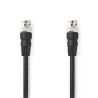 Nedis CVGL01000BK10 - Video kabel BNC | BNC Zástrčka - BNC Zástrčka | 1 m | Černá