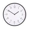 Nedis CLWA1226BK - Nástěnné hodiny | Průměr: 300 mm | Plast | Tichý pohyb | Černá