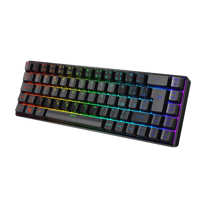 C-TECH Mechanická herní klávesnice Renegade (GKB-18), magnetické spínače, 68 kláves, USB, RGB podsvětlení