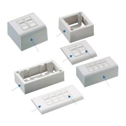 DATACOM Modul.dat.zásuvka UTP CAT5E 4xRJ45 na i pod omítku