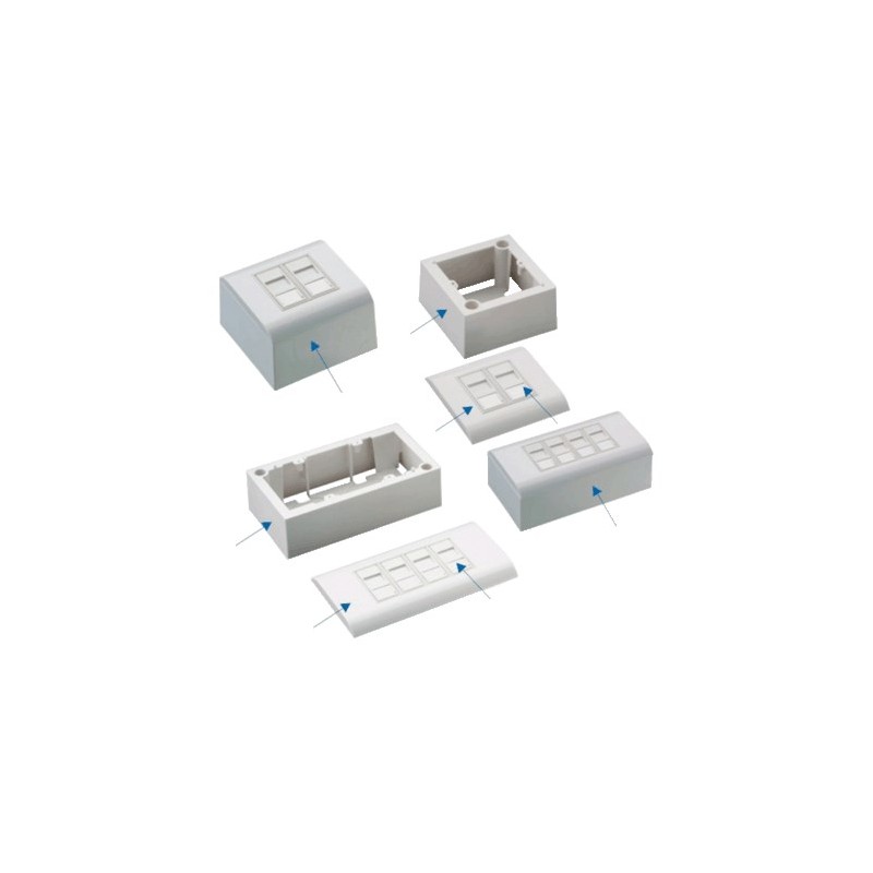 DATACOM Modul.dat.zásuvka UTP CAT5E 4xRJ45 na i pod omítku