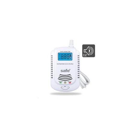 BAZAR - SAFE 808 COM Kombinovaný detektor CO a výbušných plynů - Poškozený obal (Komplet)
