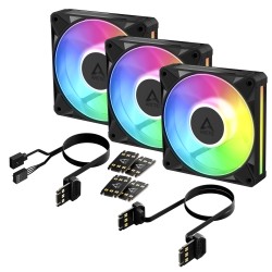 ARCTIC BioniX P12 A-RGB (černý) - 3 kusy