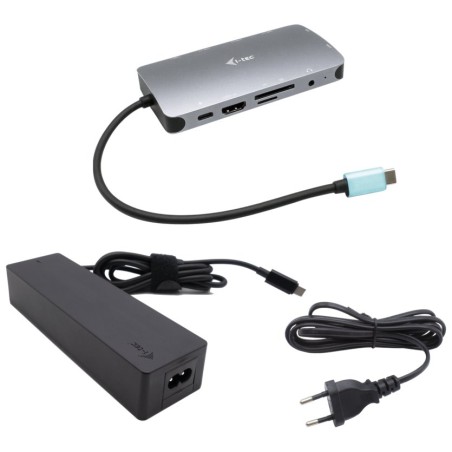 i-tec USB-C Metal Nano Dock HDMI/VGA with LAN + Power Delivery 100W + Charger 100W (bundle)
