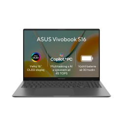 ASUS Vivobook S16 - Snapdragon X X1 26 101/16GB/512GB SSD/16"/WUXGA/OLED/2y PUR/Win 11 Home/šedá