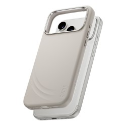 CARE by PanzerGlass Flow - Zadní kryt pro mobilní telefon - kompatibilita s MagSafe - silikon - vanilla - pro Apple iPhone 17