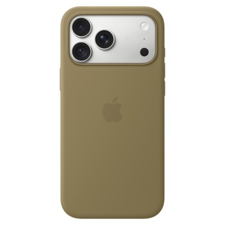 Apple iPhone 18 Pro Max Silicone Case with MS – olivová