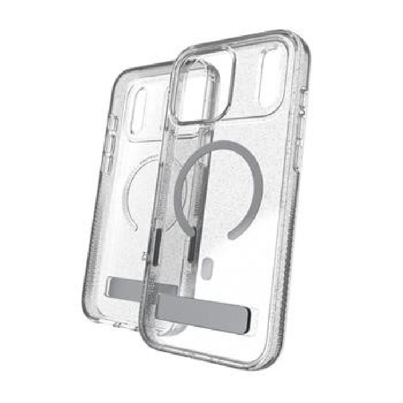 ZAGG Pouzdro Milan Snap se stojánkem pro Apple iPhone 18 Pro Max / 17 Pro Max - Glitter Silver