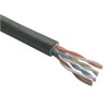 BAZAR - UTP kabel PlanetElite, Cat5E, drát, dvojitý venkovní PE+PVC, Dca, černý, 305m, cívka - POŠKOZENÝ OBAL