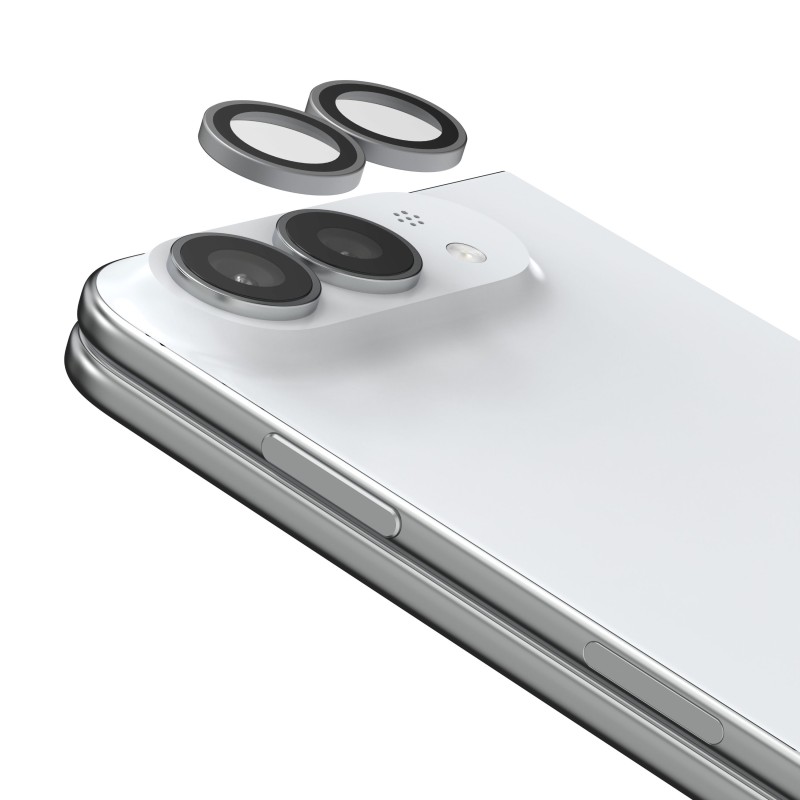 Glass Elite Anti-Reflective Camera Rings for Apple iPhone Duo - Silver