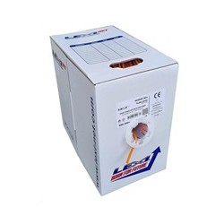 UTP kabel LEXI-Net Cat5E, drát, LS0H B2ca-s1a,d0,a1, oranžový, 305m, box