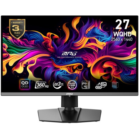 MSI LCD MPG 271QRX QD-OLED, 26.5", 2560x1440, QD-OLED, 0,03ms, VESA 100x100, Black