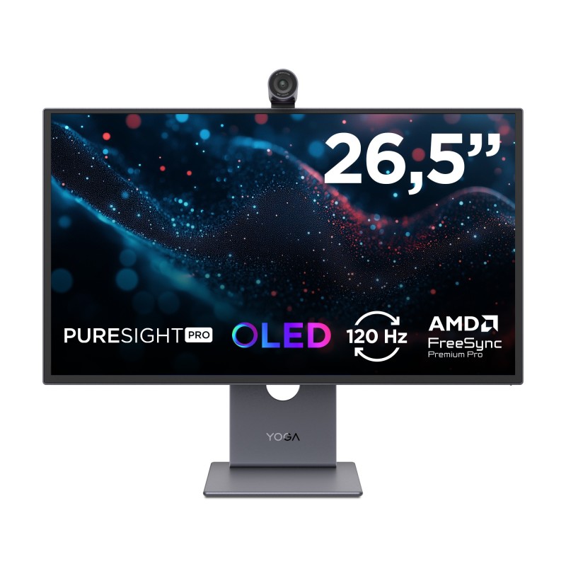 Lenovo YOGA PRO 27UD-10 26,5""/16:9/QD-OLED/4K/1,5M:1/0,03ms/až240Hz/až1000nitů/6x repro/USB-HUB/1xHDMI+2xDP+USB-C/černá